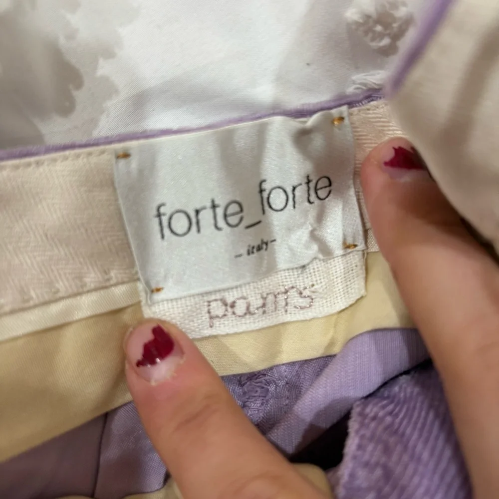 Forte Forte Pants Wide Leg Casual in Lilac Purple Corduroy
